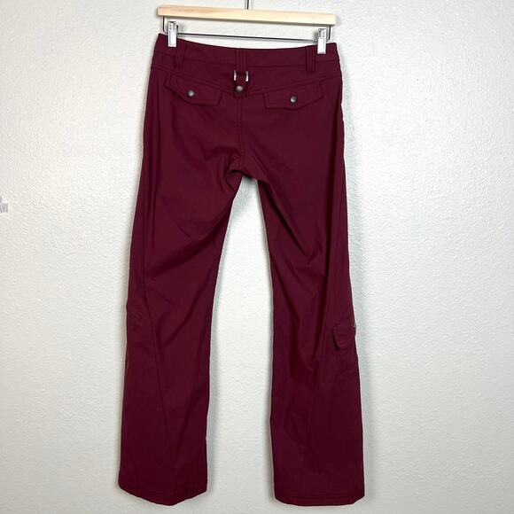 Athleta Low Rise Dipper Maroon Cargo Bootcut Stretch Nylon Gorpcore Pant Size 2 - Picture 6 of 10